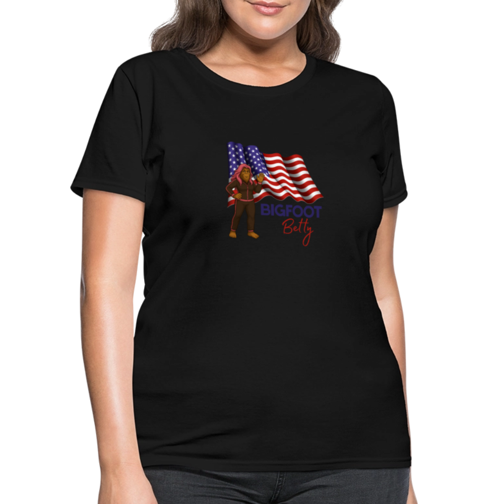 BFB July 4 - Waving Flag Women's T-Shirt - black