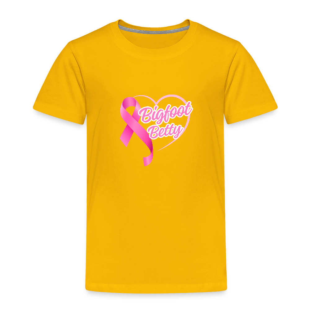 Toddler Premium T-Shirt - BFB Pink Ribbon - sun yellow