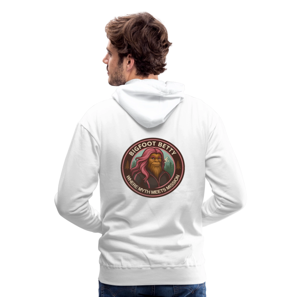 Men’s Premium Hoodie - Where Myth Meets Mission (RETRO) - white