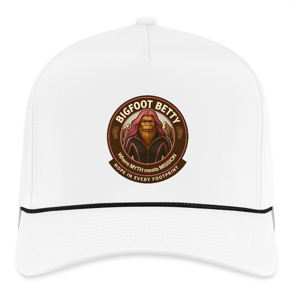 Rope Cap - Hope in Every Footprint (RETRO) - white/black