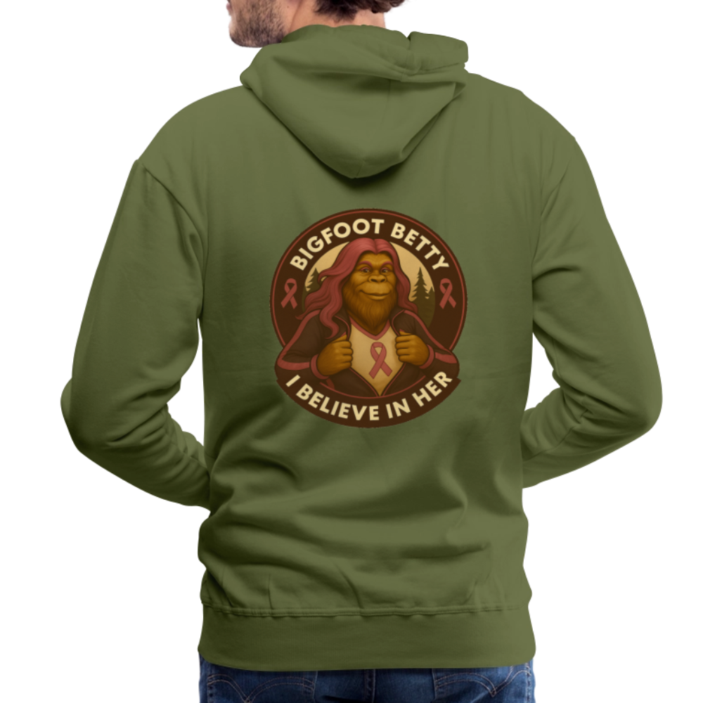 Men’s Premium Hoodie - Where Myth Meets Mission (RETRO) - olive green