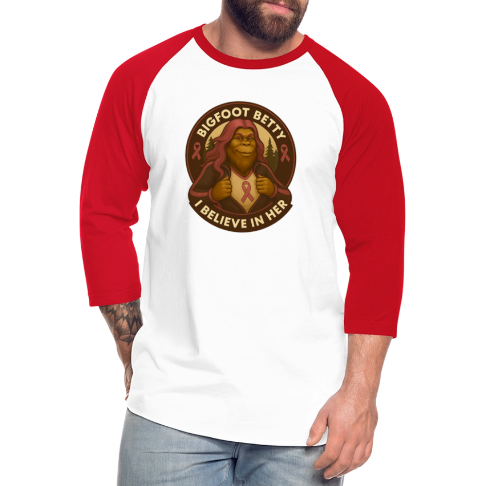Baseball T-Shirt - I Believe In Her (RETRO) - white/red