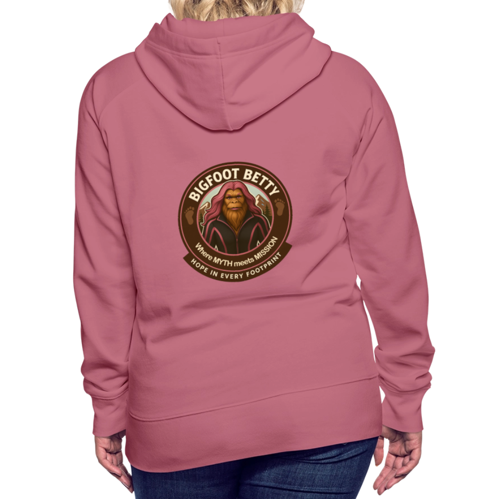Women’s Premium Hoodie - Hope in Every Footprint (RETRO) - mauve