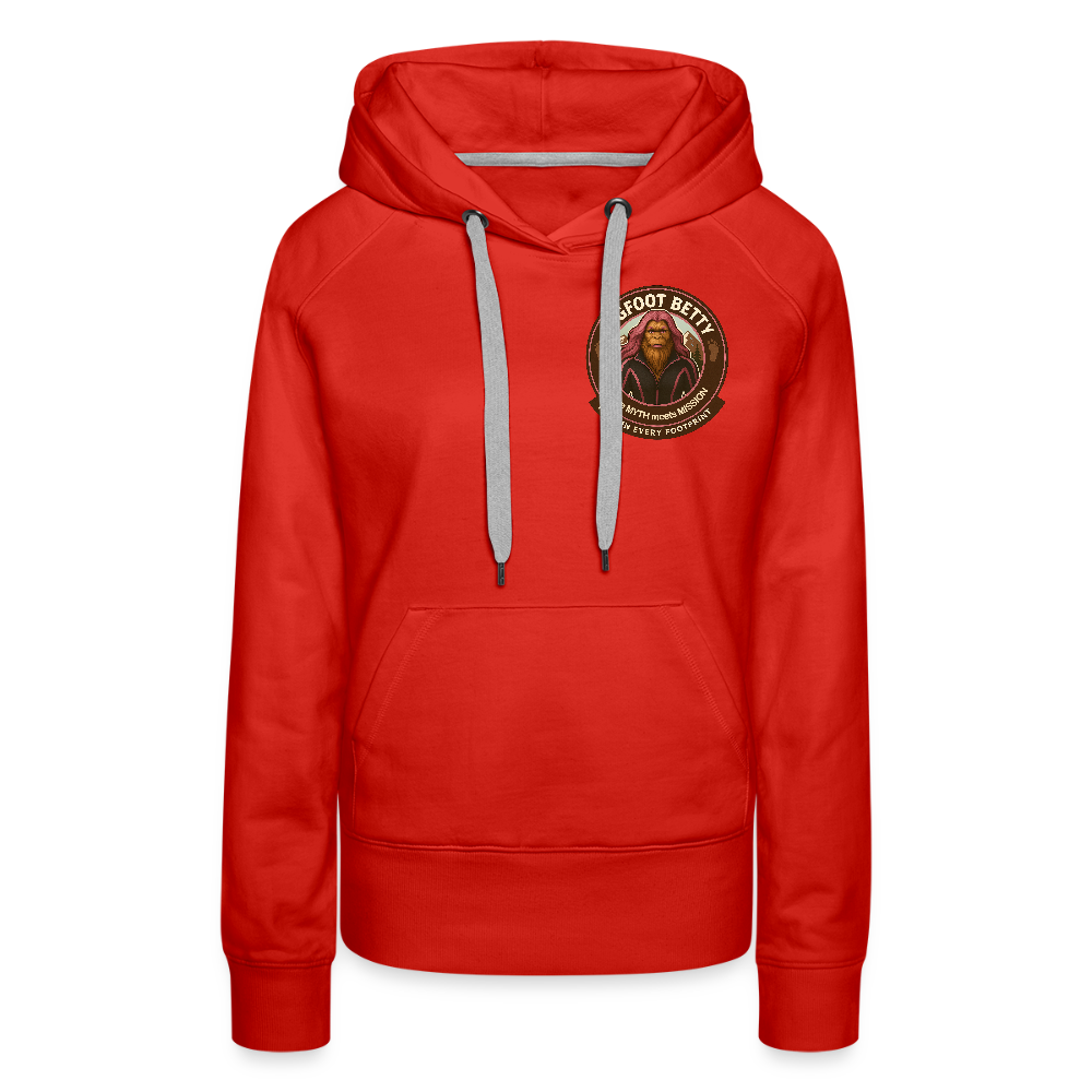 Women’s Premium Hoodie - Hope in Every Footprint (F/B) (RETRO) - red