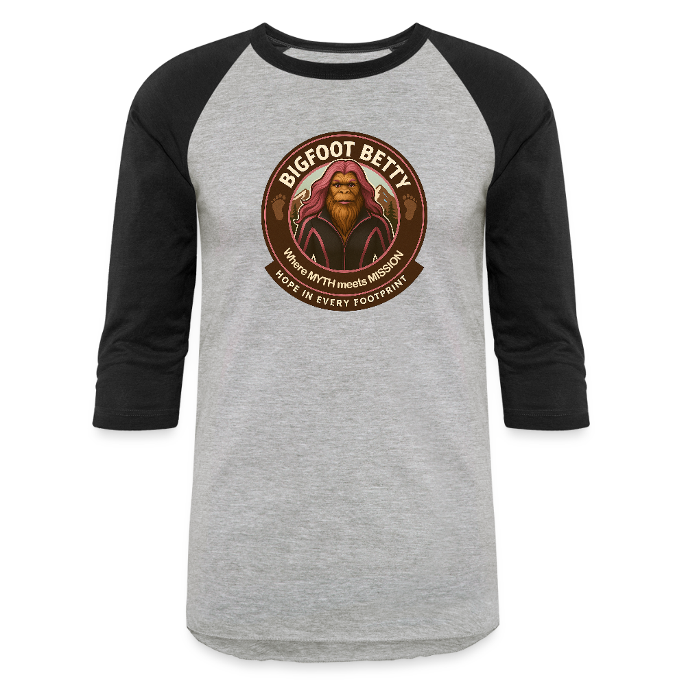 Baseball T-Shirt - Hope in Every Footprint (RETRO) - heather gray/black
