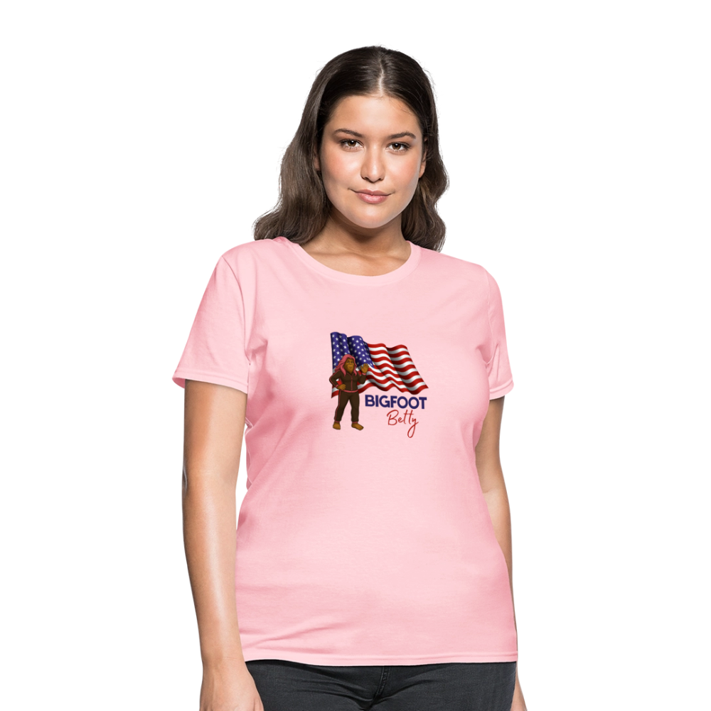 BFB July 4 - Waving Flag Women's T-Shirt - pink
