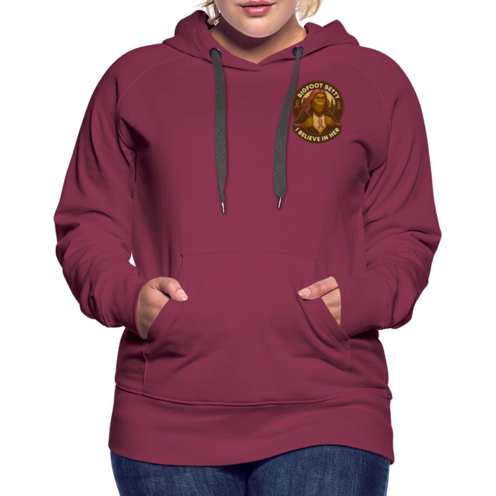 Women’s Premium Hoodie - I Believe In Her (F/B) (RETRO) - burgundy