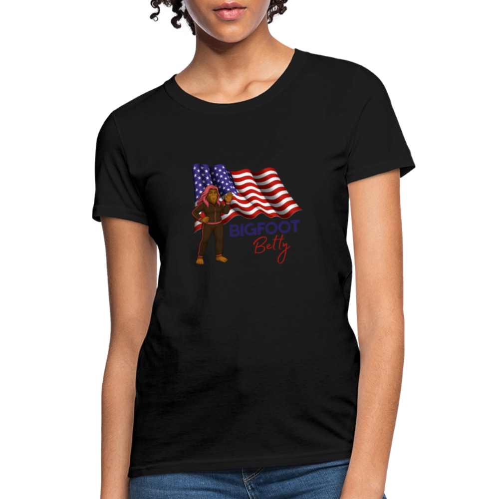 BFB July 4 - Waving Flag Women's T-Shirt - black