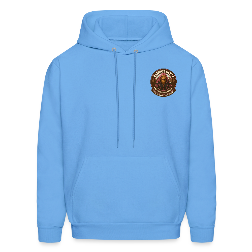 Men's Hoodie - Hope in Every Footprint (F/B) (RETRO) - carolina blue