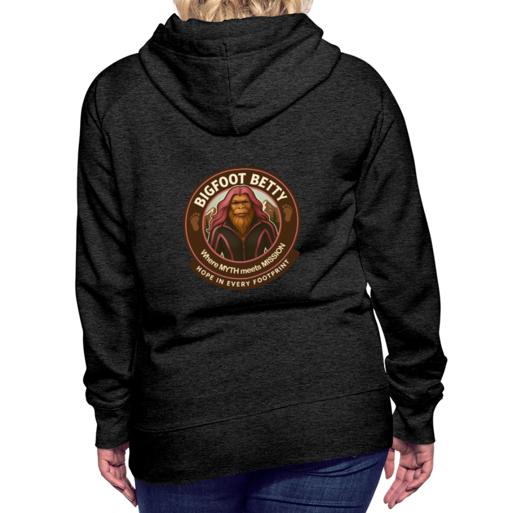 Women’s Premium Hoodie - Hope in Every Footprint (RETRO) - charcoal grey