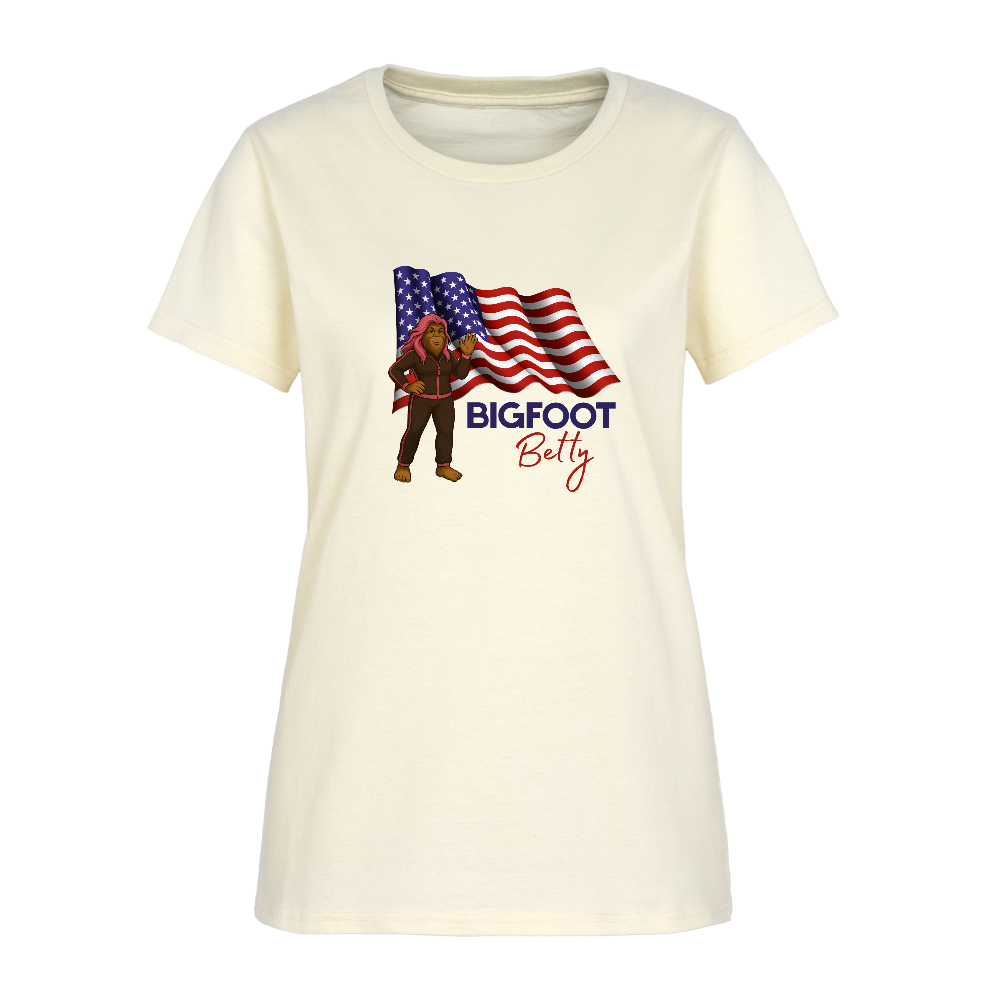 BFB July 4 - Waving Flag Women's T-Shirt - off white