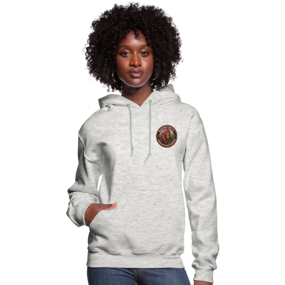 Women's Hoodie - Where Myth Meets Mission (F/B) (RETRO) - heather oatmeal