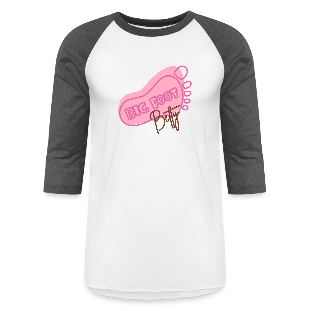 Baseball T-Shirt - BFB FootPrint - white/charcoal