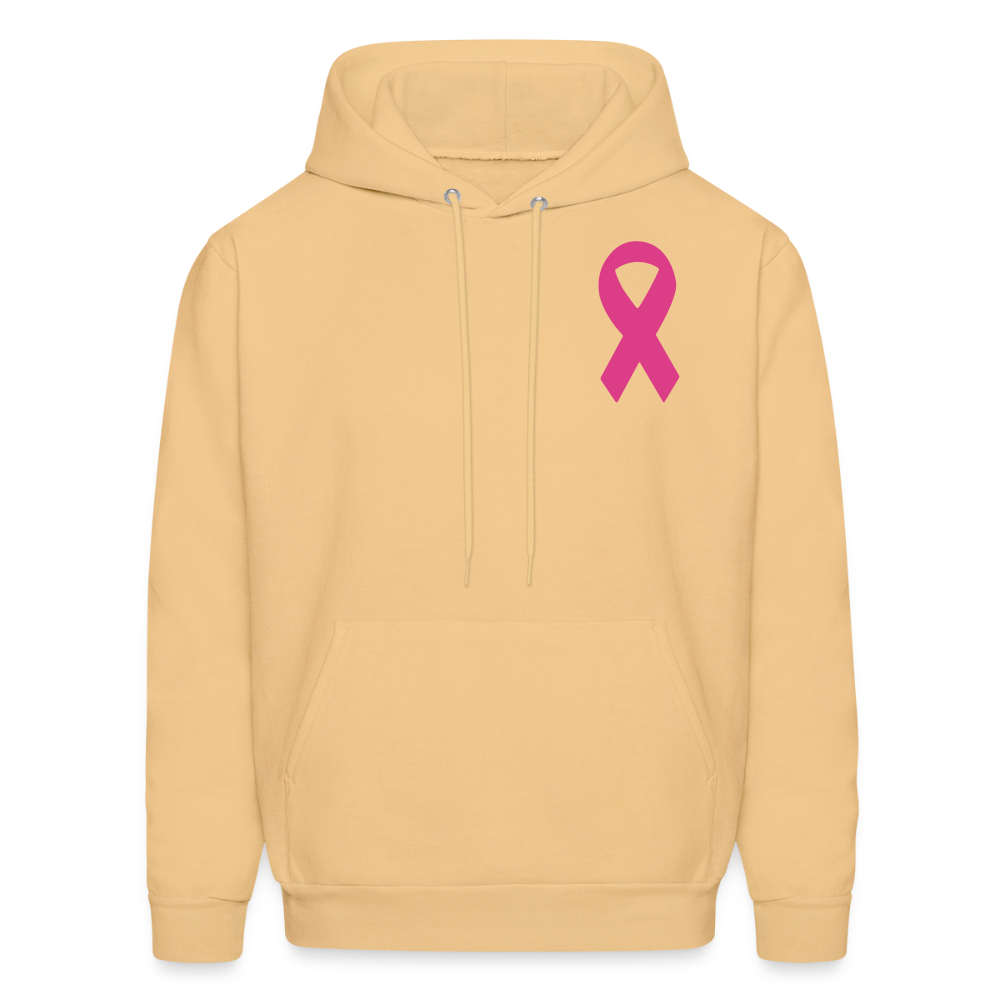 Men's Hoodie - I Believe In Her (RETRO) PINK RIBBON - light gold