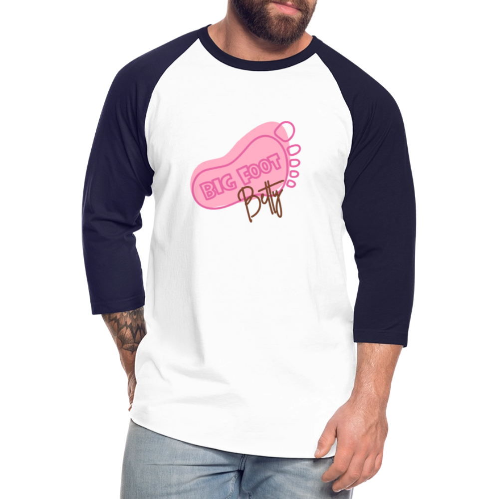 Baseball T-Shirt - BFB FootPrint - white/navy