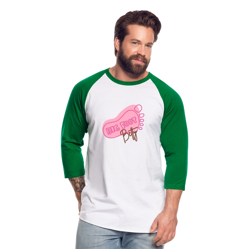 Baseball T-Shirt - BFB FootPrint - white/kelly green