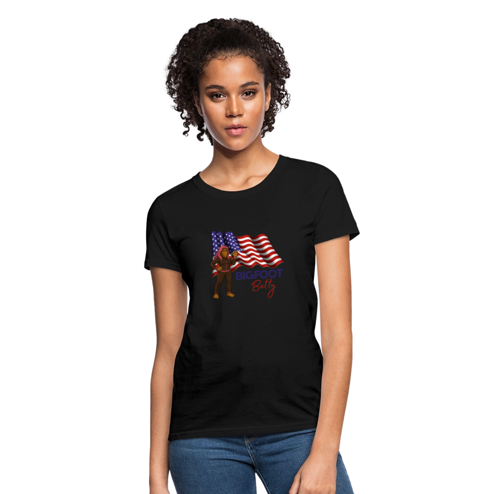 BFB July 4 - Waving Flag Women's T-Shirt - black