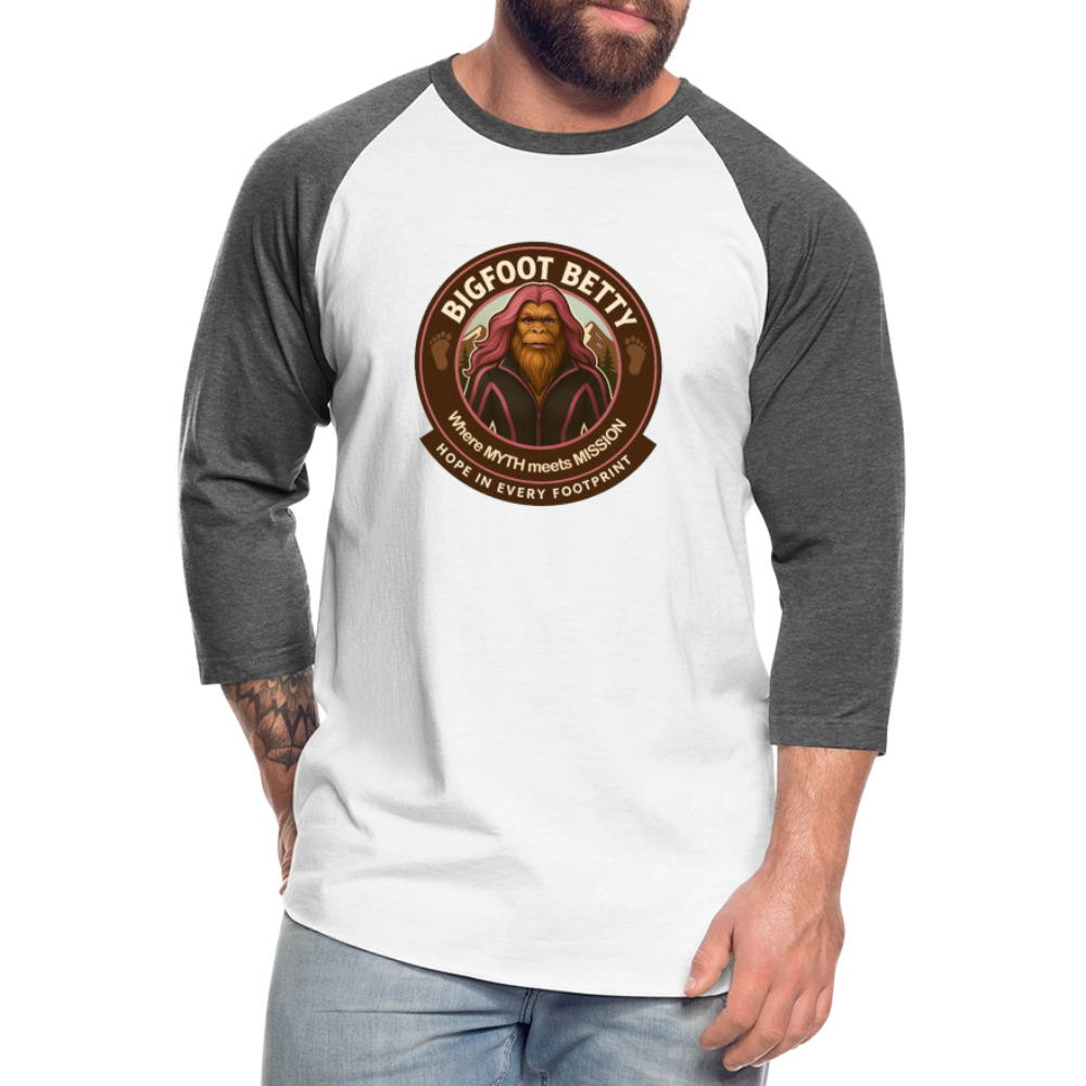Baseball T-Shirt - Hope in Every Footprint (RETRO) - white/charcoal