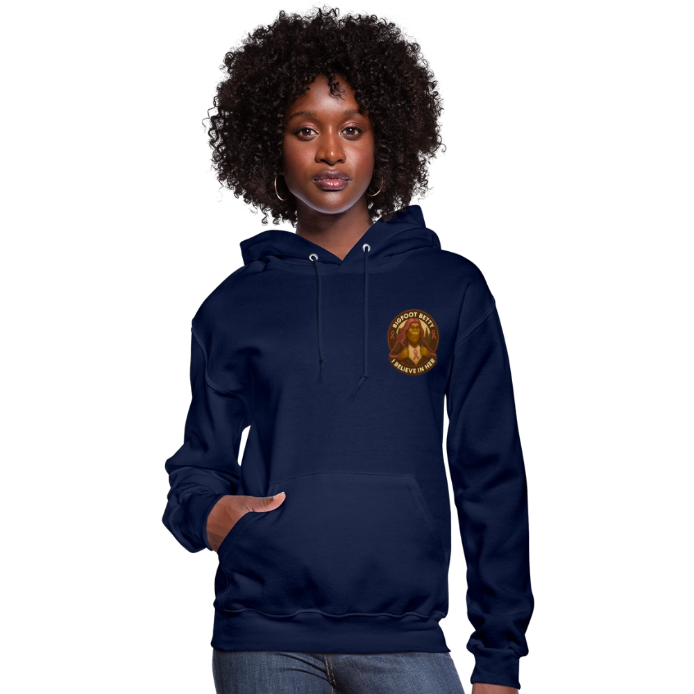 Women's Hoodie - I Believe In Her (F/B) (RETRO) - navy