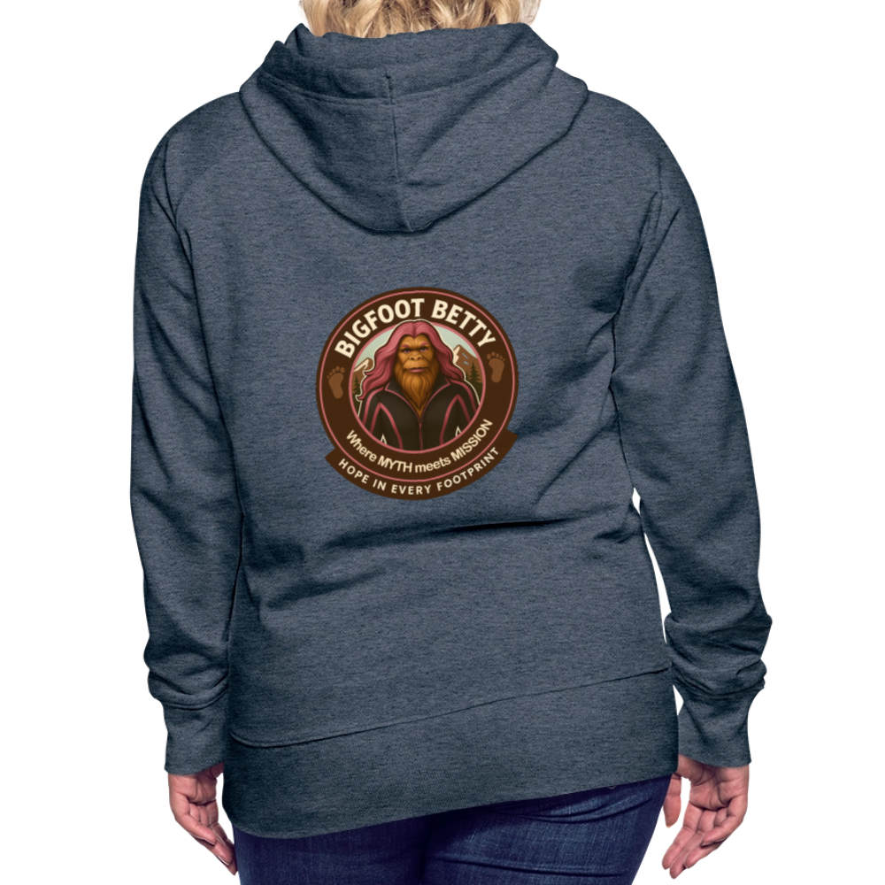 Women’s Premium Hoodie - Hope in Every Footprint (RETRO) - heather denim