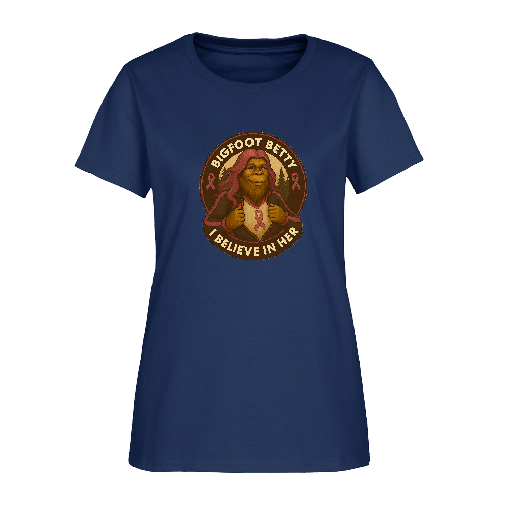 Women's T-Shirt - I Believe In Her (RETRO) - blue dusk