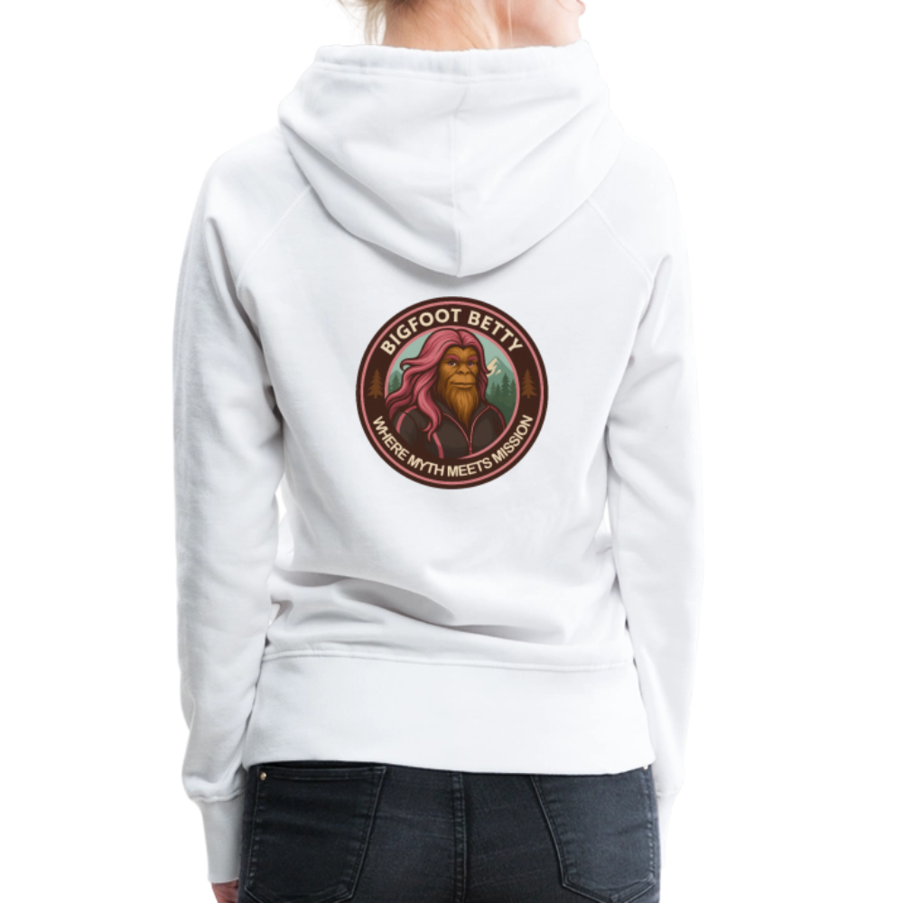 Women’s Premium Hoodie - Where Myth Meets Mission (RETRO) - white