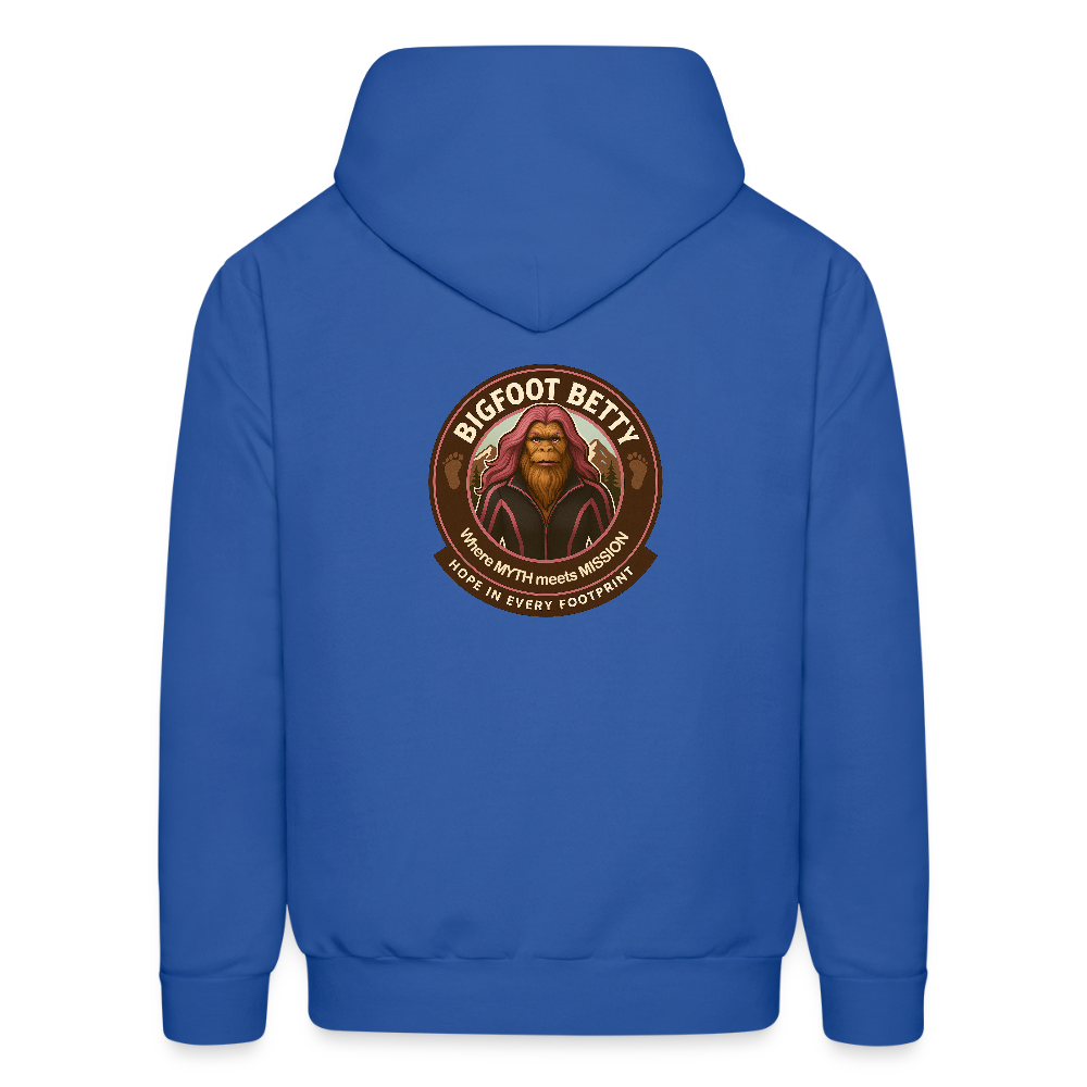 Men's Hoodie - Hope in Every Footprint (F/B) (RETRO) - royal blue