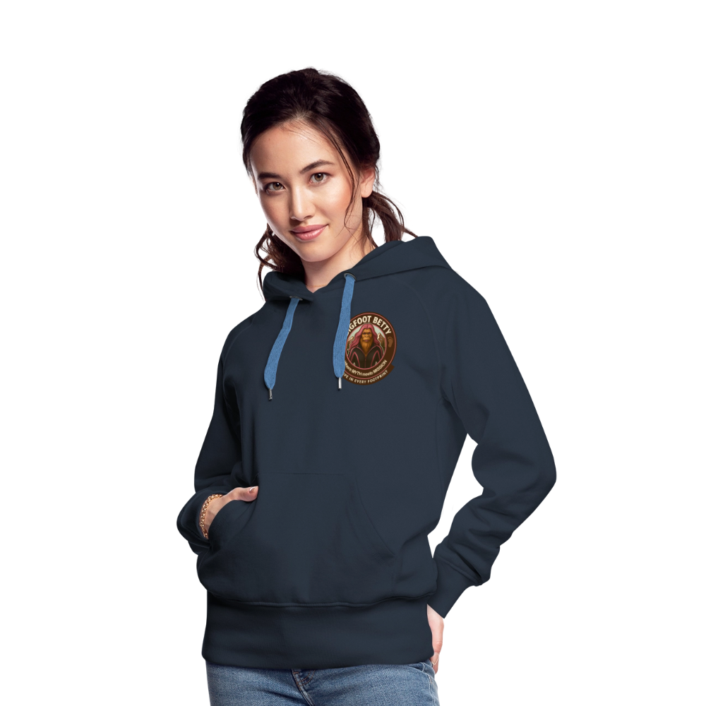 Women’s Premium Hoodie - Hope in Every Footprint (F/B) (RETRO) - navy