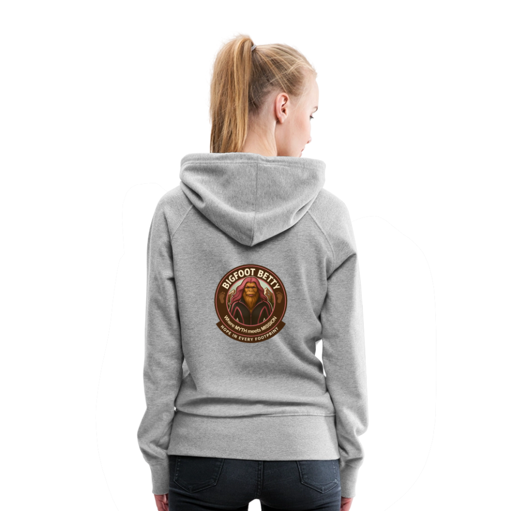 Women’s Premium Hoodie - Hope in Every Footprint (RETRO) - heather grey