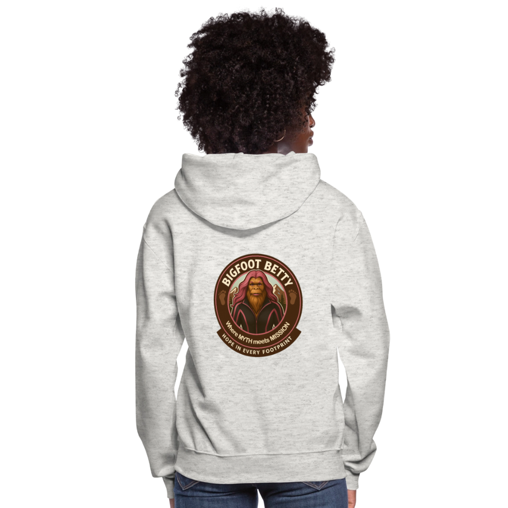 Women's Hoodie - Hope in Every Footprint (F/B) (RETRO) - heather oatmeal
