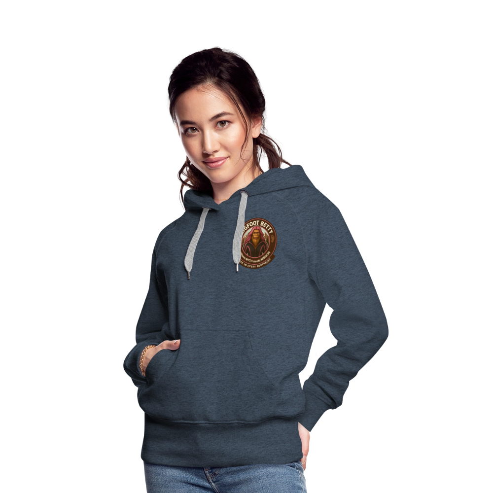 Women’s Premium Hoodie - Hope in Every Footprint (F/B) (RETRO) - heather denim