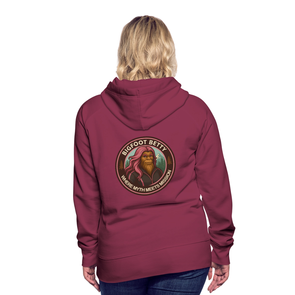 Women’s Premium Hoodie - Where Myth Meets Mission (RETRO) - burgundy