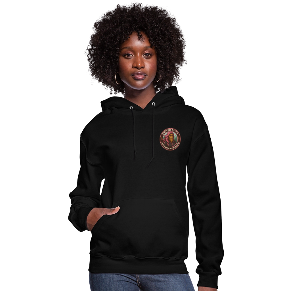 Women's Hoodie - Where Myth Meets Mission (F/B) (RETRO) - black