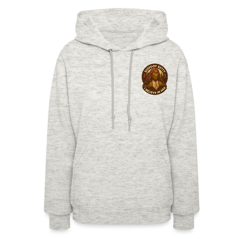 Women's Hoodie - I Believe In Her (F/B) (RETRO) - heather oatmeal