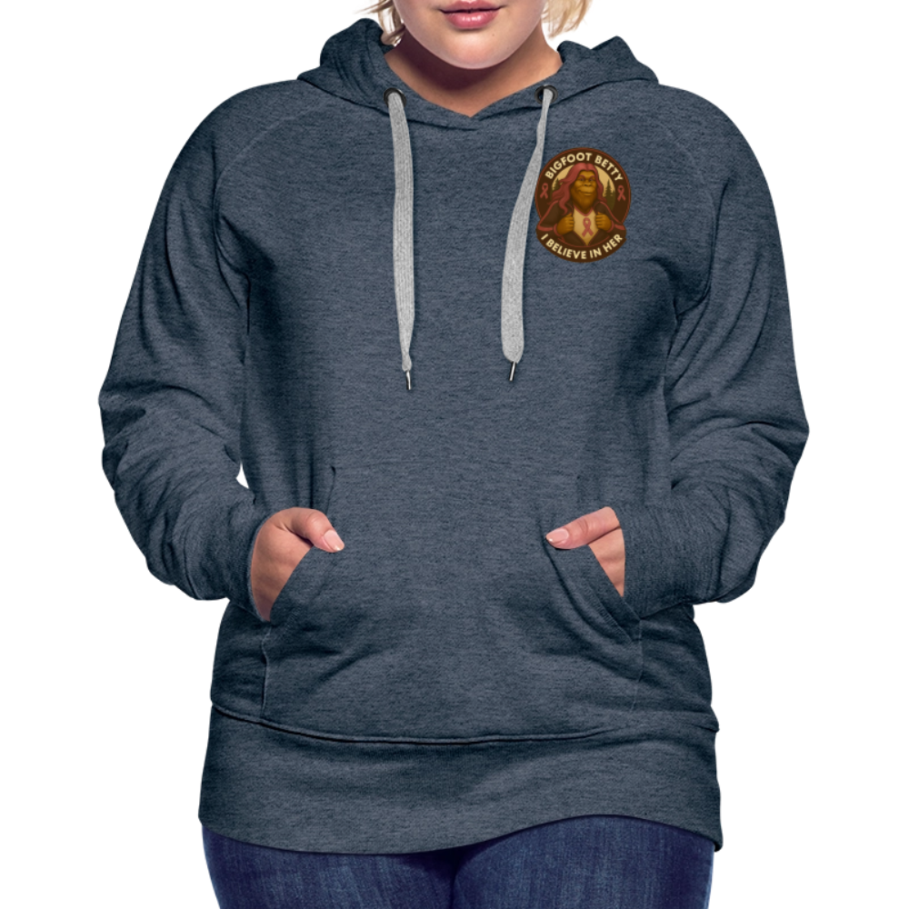 Women’s Premium Hoodie - I Believe In Her (F/B) (RETRO) - heather denim