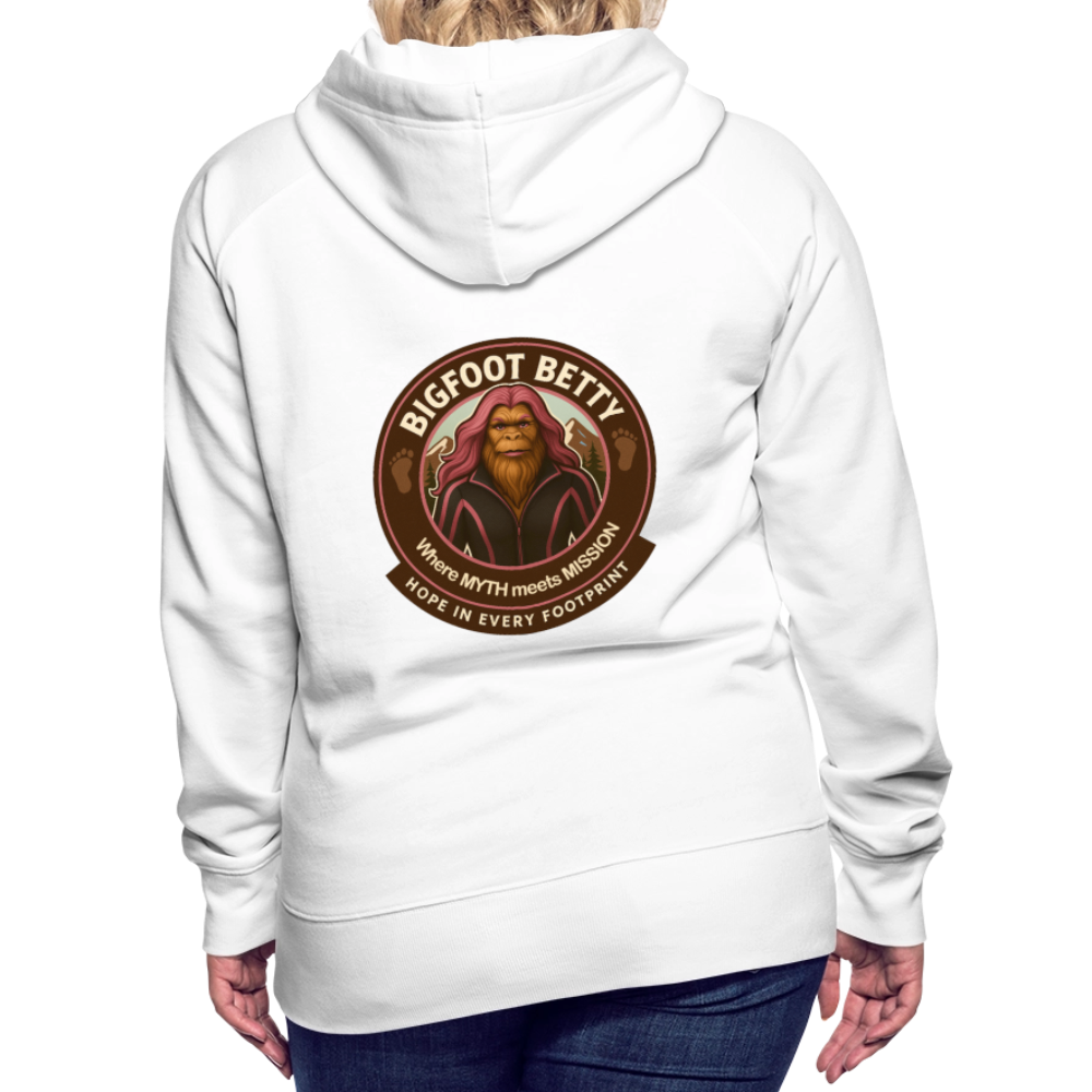 Women’s Premium Hoodie - Hope in Every Footprint (F/B) (RETRO) - white