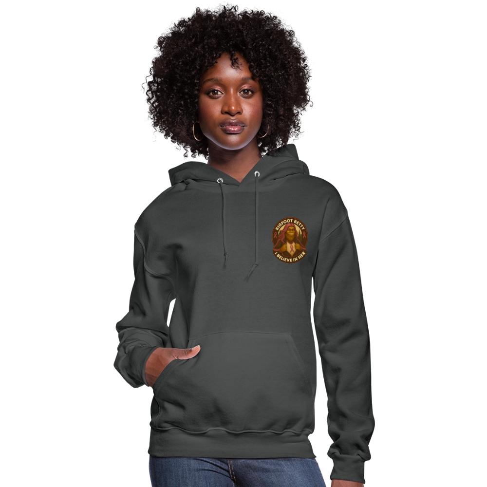 Women's Hoodie - I Believe In Her (F/B) (RETRO) - asphalt