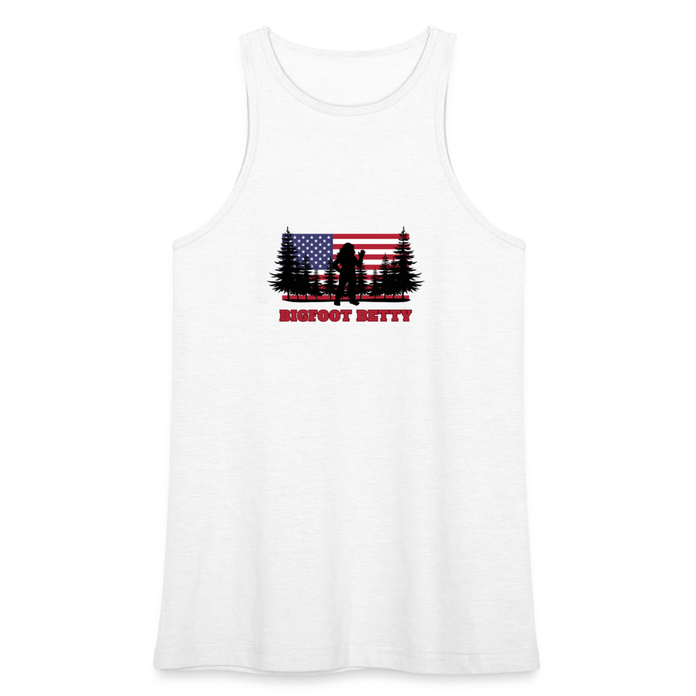 BFB July 4 - Forest Flag Women’s Racerneck Tank - white