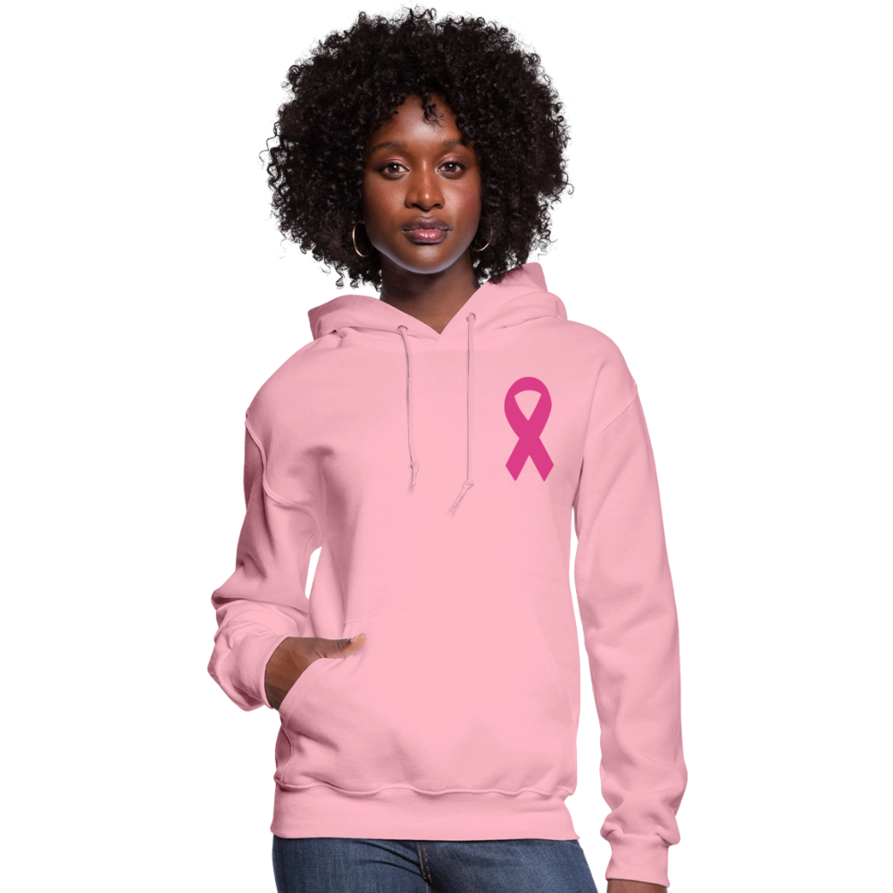 Women's Hoodie - Where Myth Meets Mission (F/B) (RETRO) PINK RIBBON - classic pink