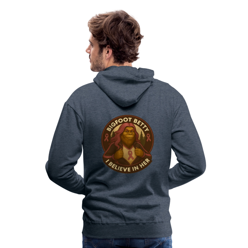 Men’s Premium Hoodie - Where Myth Meets Mission (RETRO) - heather denim