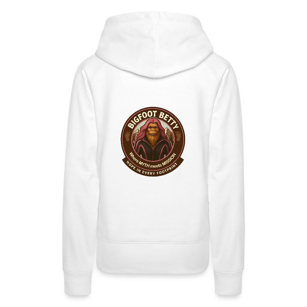 Women’s Premium Hoodie - Hope in Every Footprint (RETRO) - white