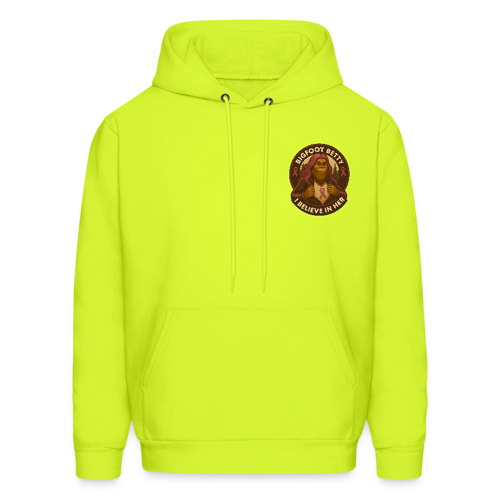Men's Hoodie - I Believe In Her (F/B) (RETRO) - safety green