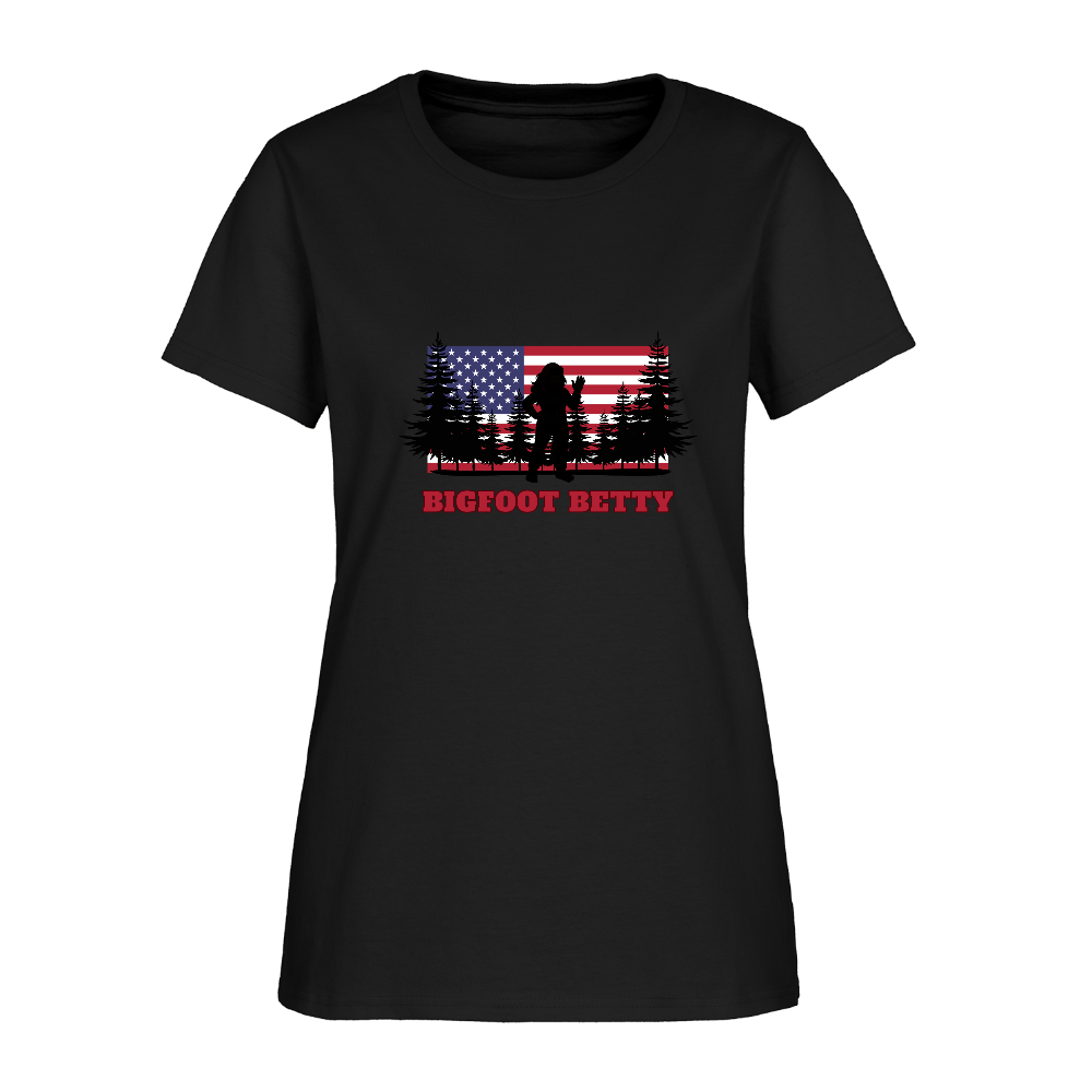 BFB July 4 - Forest Flag Women's T-Shirt - black