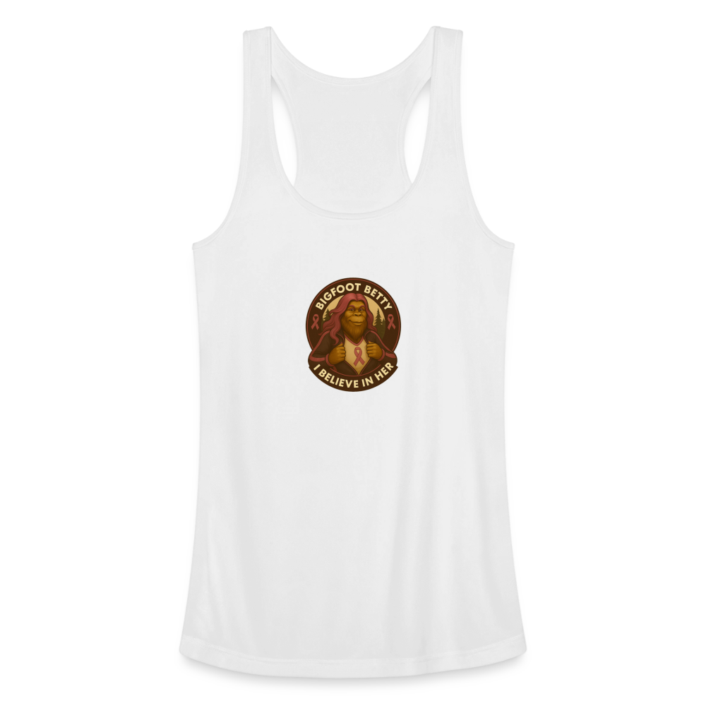 Women’s Performance Racerback Tank Top - I Believe In Her (RETRO) - white