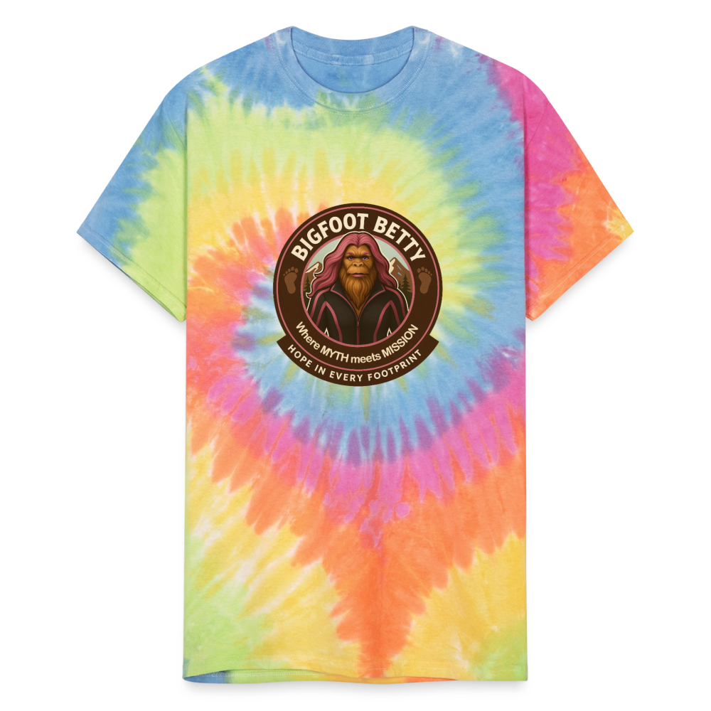 Unisex Tie Dye T-Shirt - Hope in Every Footprint (RETRO) - rainbow