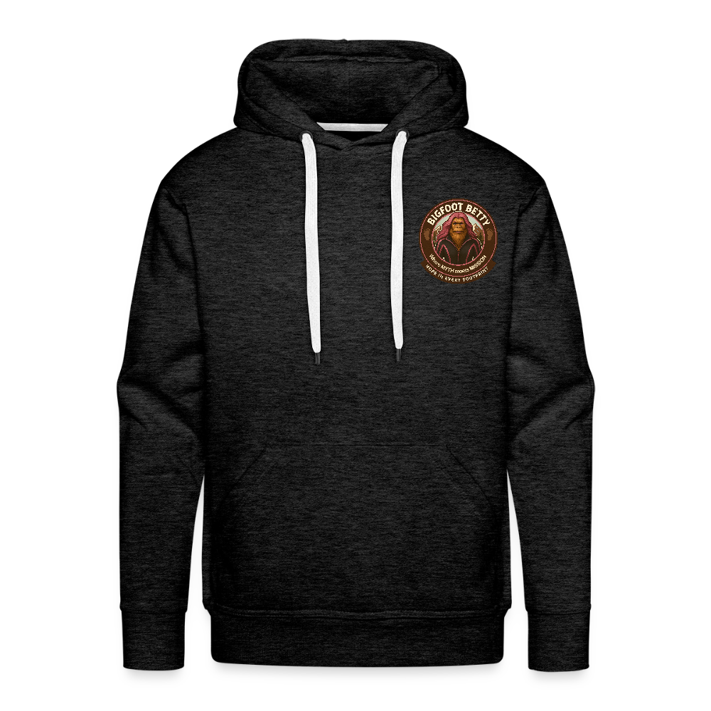 Men’s Premium Hoodie - Hope in Every Footprint (F/B) (RETRO) - charcoal grey