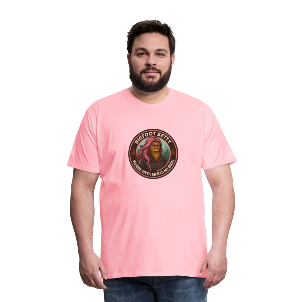 Men's Premium T-Shirt - Where Myth Meets Mission (RETRO) - pink