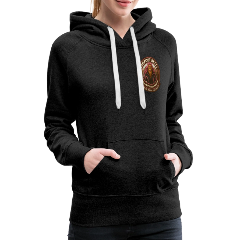 Women’s Premium Hoodie - Hope in Every Footprint (F/B) (RETRO) - charcoal grey