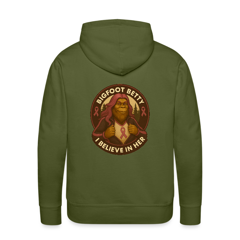 Men’s Premium Hoodie - Where Myth Meets Mission (RETRO) - olive green