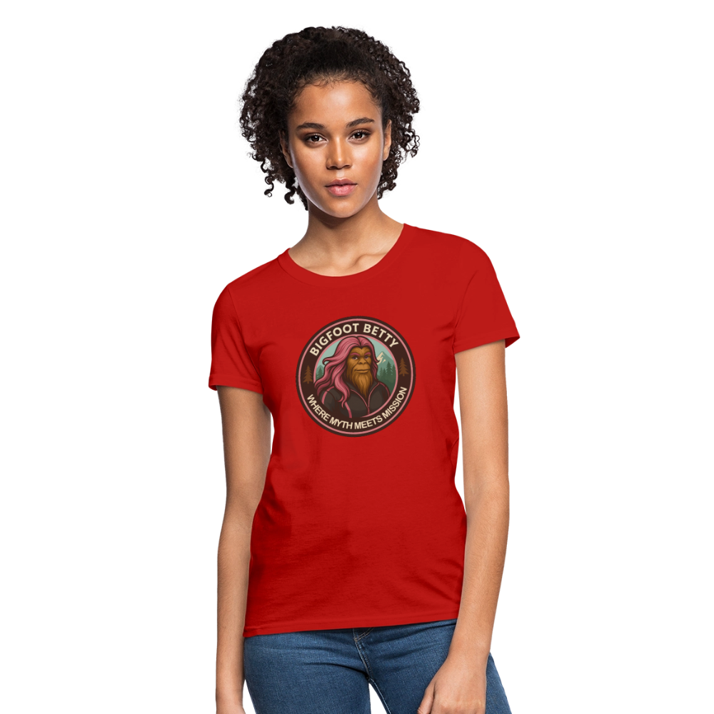 Women's T-Shirt - Where Myth Meets Mission (RETRO) - red